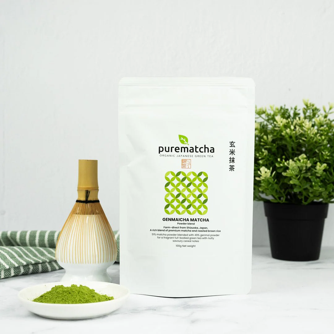 100g GENMAICHA MATCHA Powder Tea (Organic Premium Grade) - Image 3