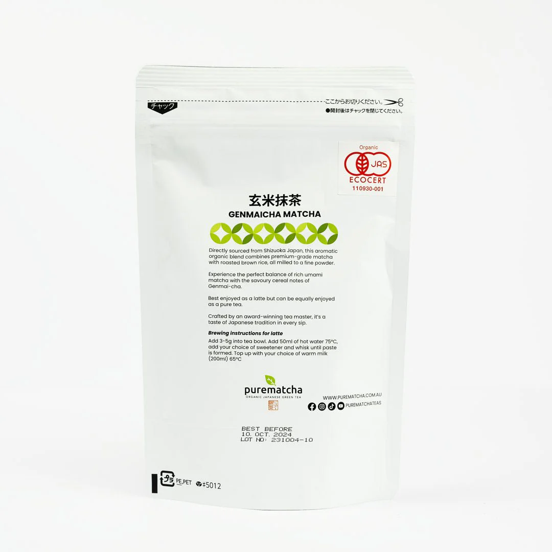 100g GENMAICHA MATCHA Powder Tea (Organic Premium Grade) - Image 5