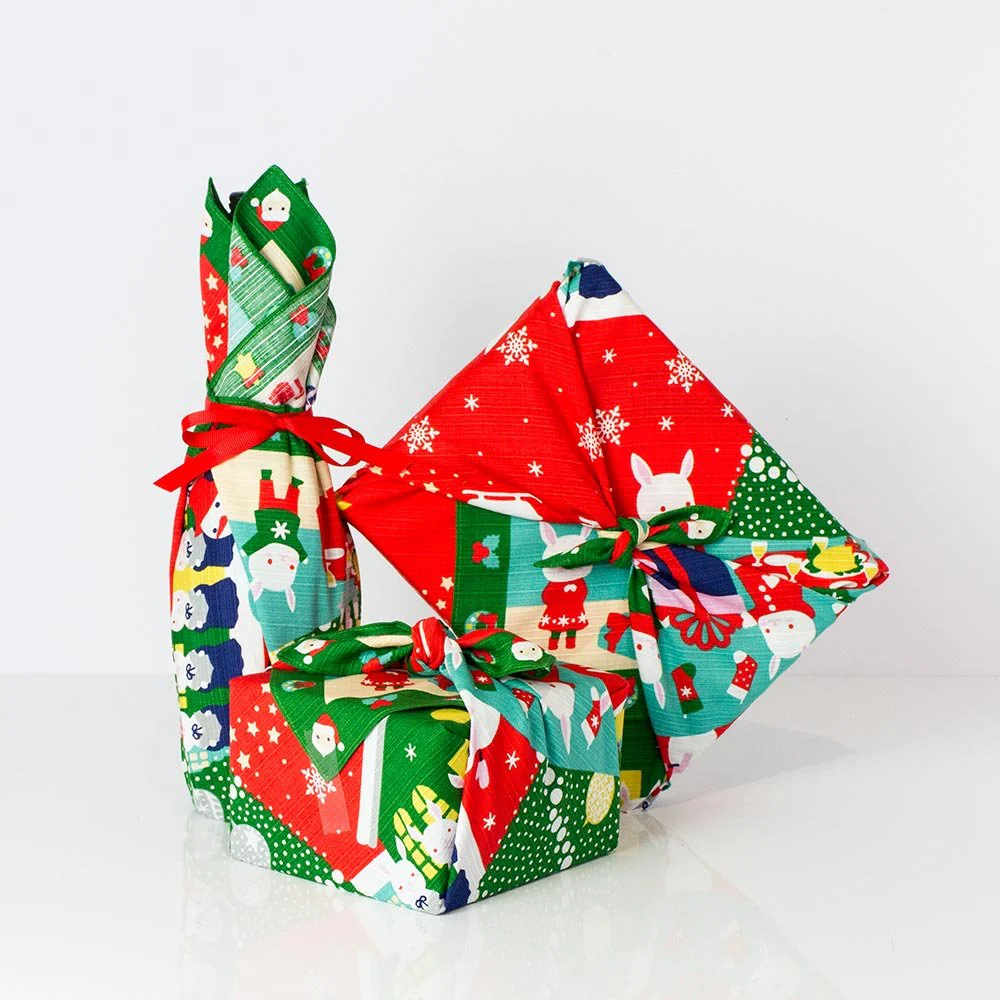 Christmas Night Furoshiki Gift Wrapping Cloth - Image 3
